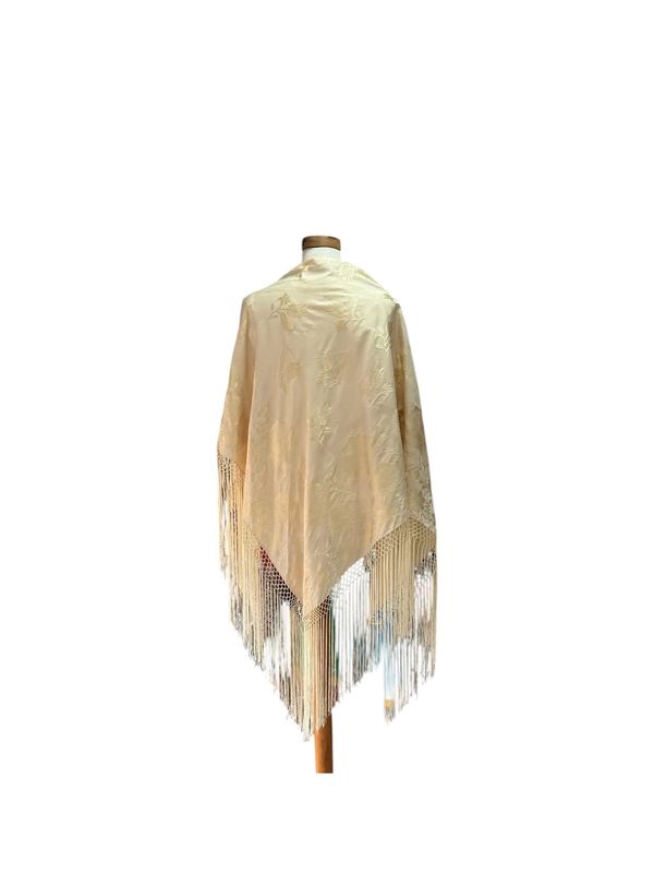 Pico 210x130 cm adamascado con flecos
