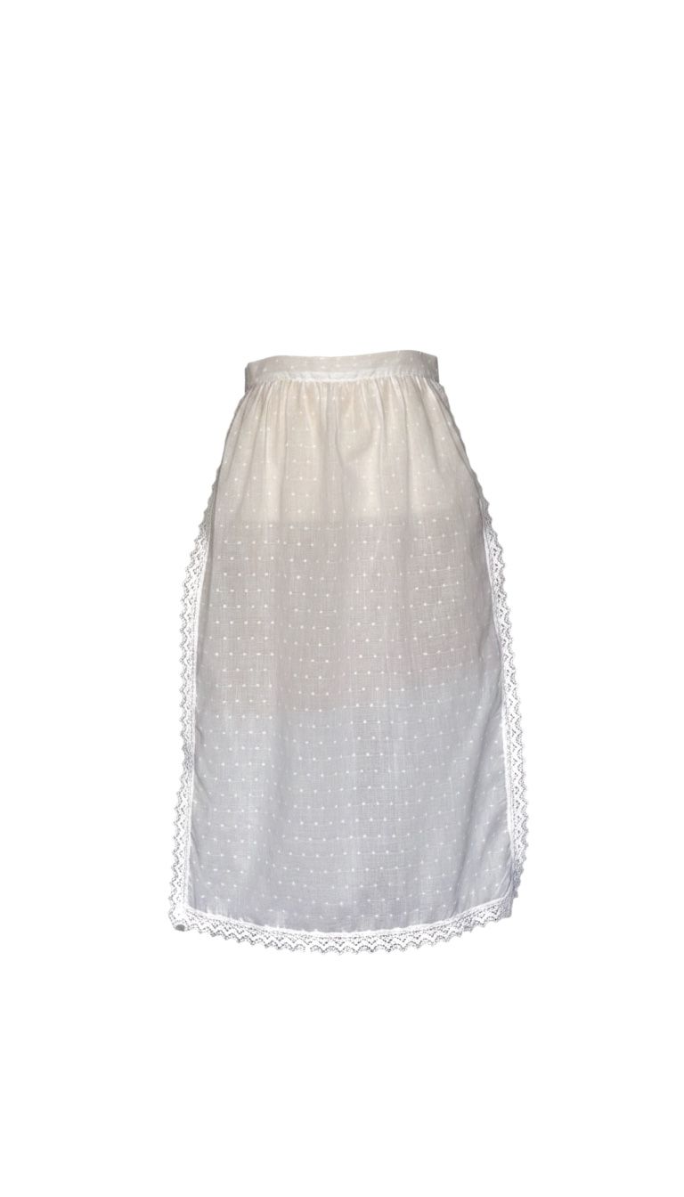 Delantal de Plumeti Blanco Delantal de Plumeti Blanco