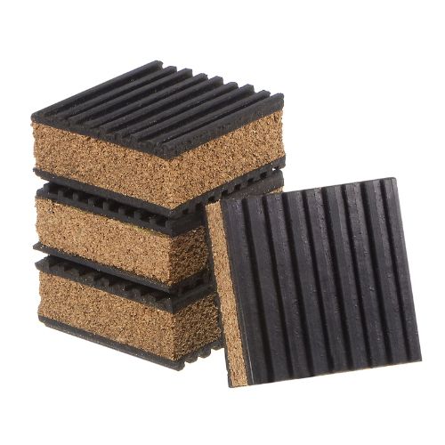 INDOOR RUBBER/CORK ANIT-VIBRATION PADS 2X2X7/8"