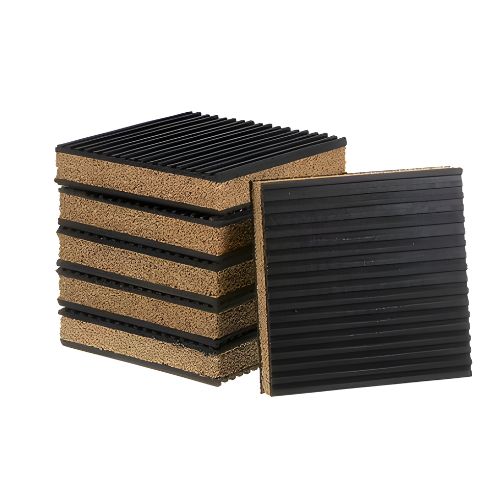 INDOOR RUBBER/CORK ANIT-VIBRATION PADS 4X4X7/8"