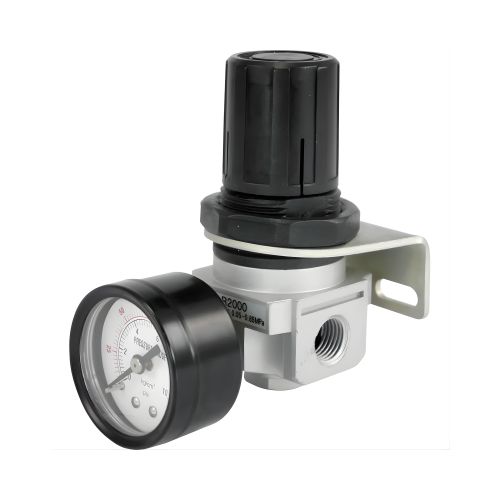 1/4" MINI REGULATOR WITH GAUGE PORT
