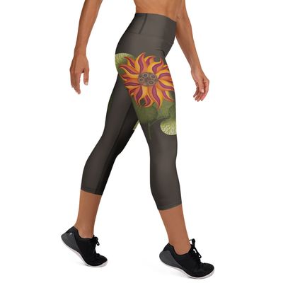 Fire Flower Yoga Capri Leggings