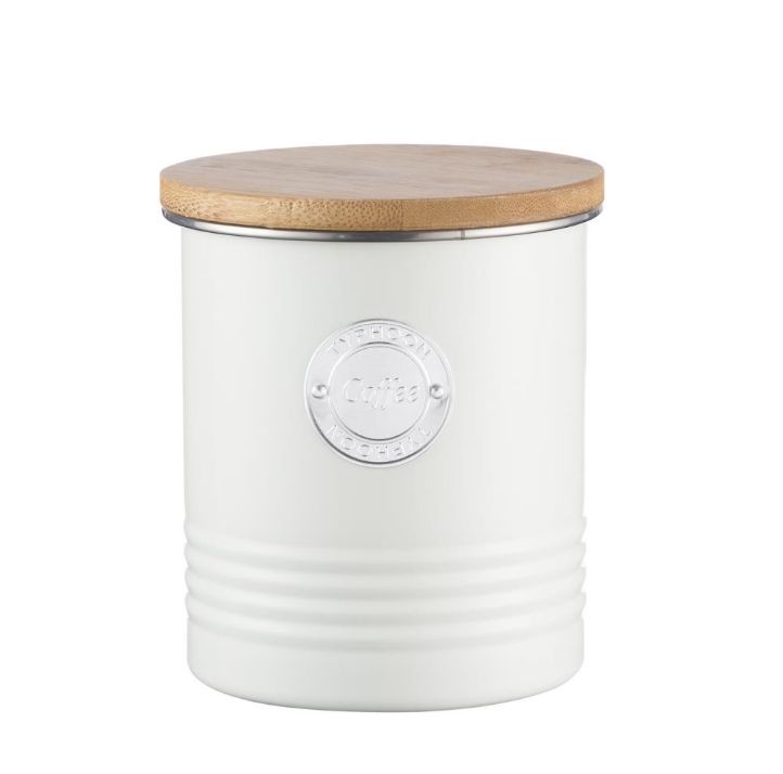 Cream Coffee Tin