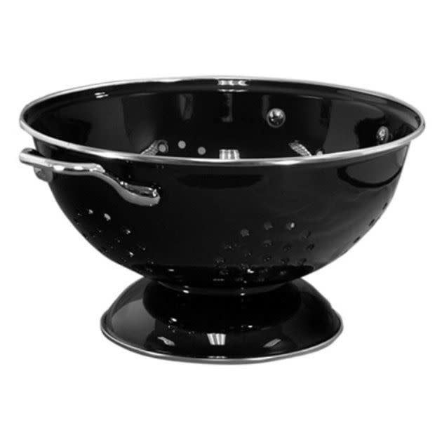 3 quart Black Colander