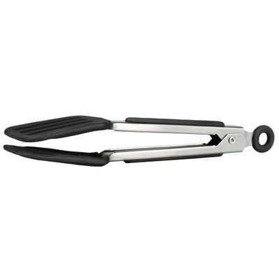 Tovolo Mini Charcoal Grey Offset Turner/Spatula Tongs