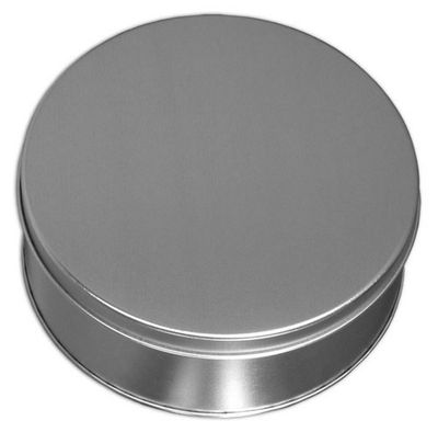 7x2.5" Silver Cookie Tin, 2lb capacity
