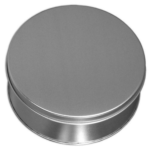 7x2.5" Silver Cookie Tin, 2lb capacity