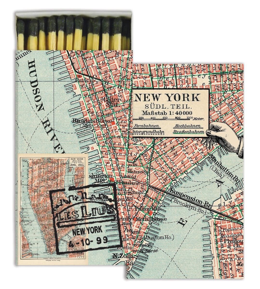 New York Map Box of Matches