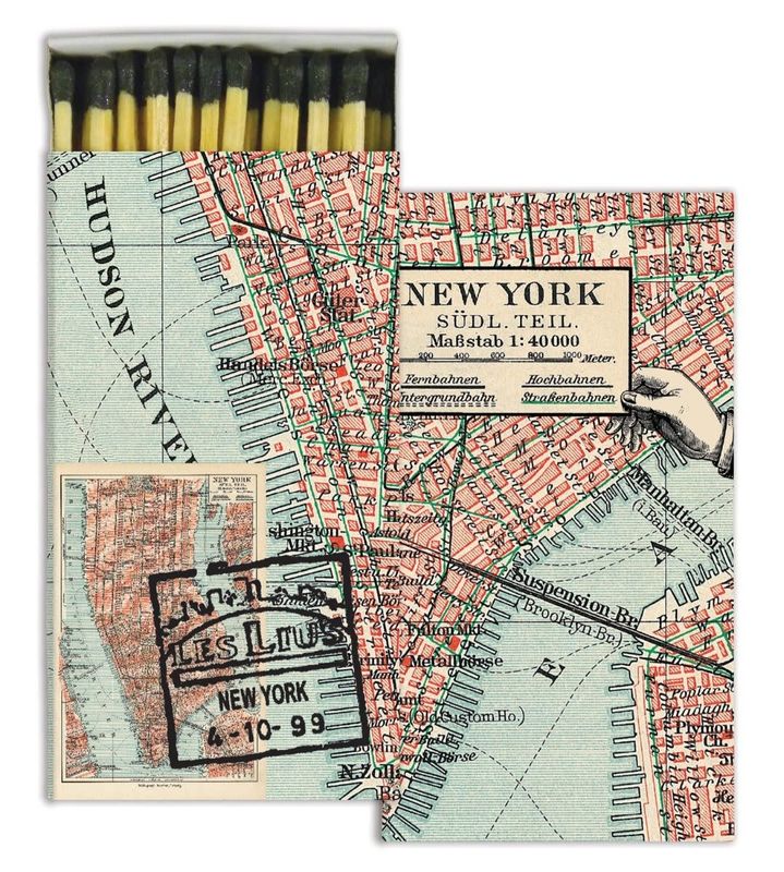New York Map Box of Matches