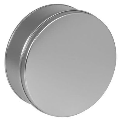 6.5x2" Silver Cookie Tin, 1lb capacity