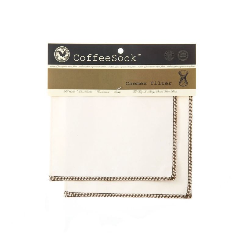 Cloth Coffee Filters for 6-10 cup Chemex, set of 2
