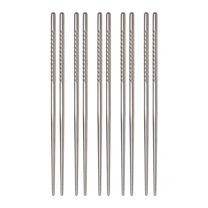 Stainless Steel Chopsticks, set of 5