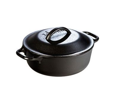 Lodge 2 quart Round Pre-Seasoned Cast Iron Dutch Oven