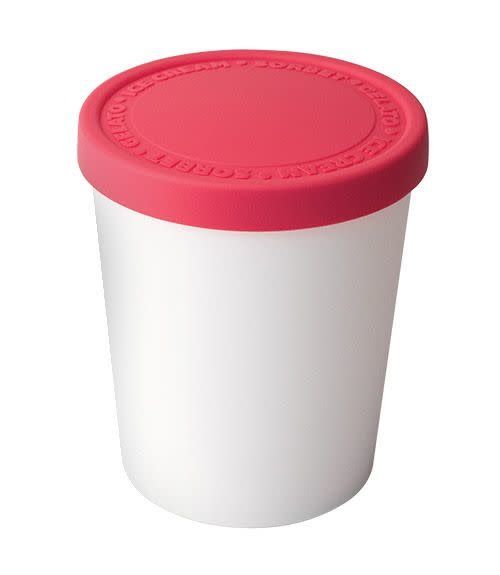 Tovolo 1 quart Ice Cream Tub with Raspberry Pink Lid