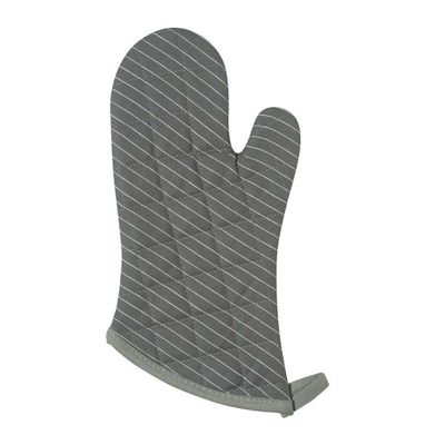 Grey Pinstripe Oven Mitt