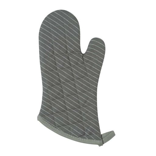 Grey Pinstripe Oven Mitt