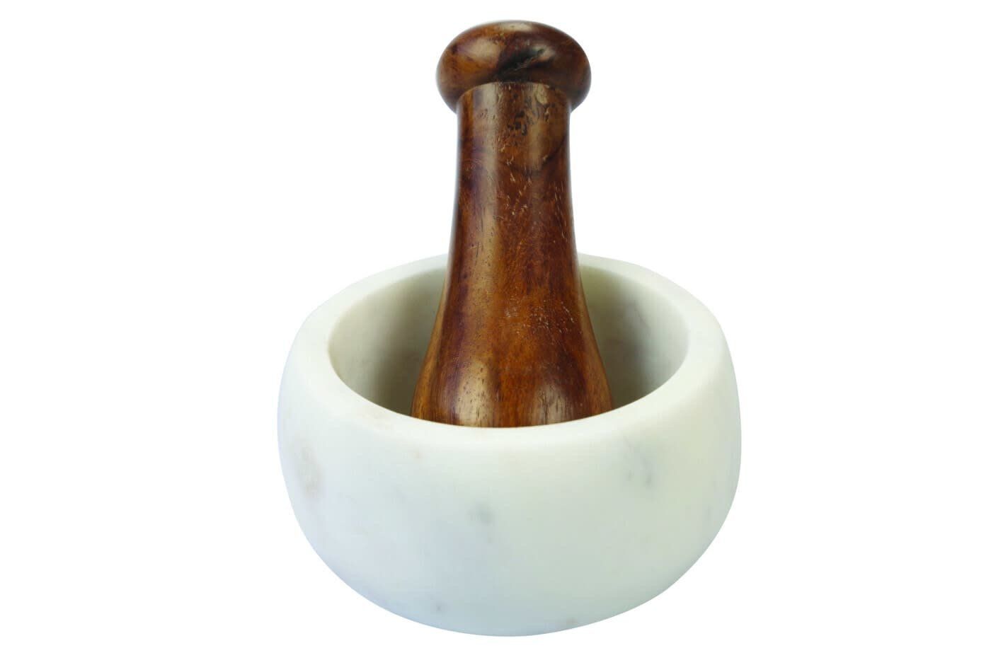 Marble &amp; Wood Mortar &amp; Pestle