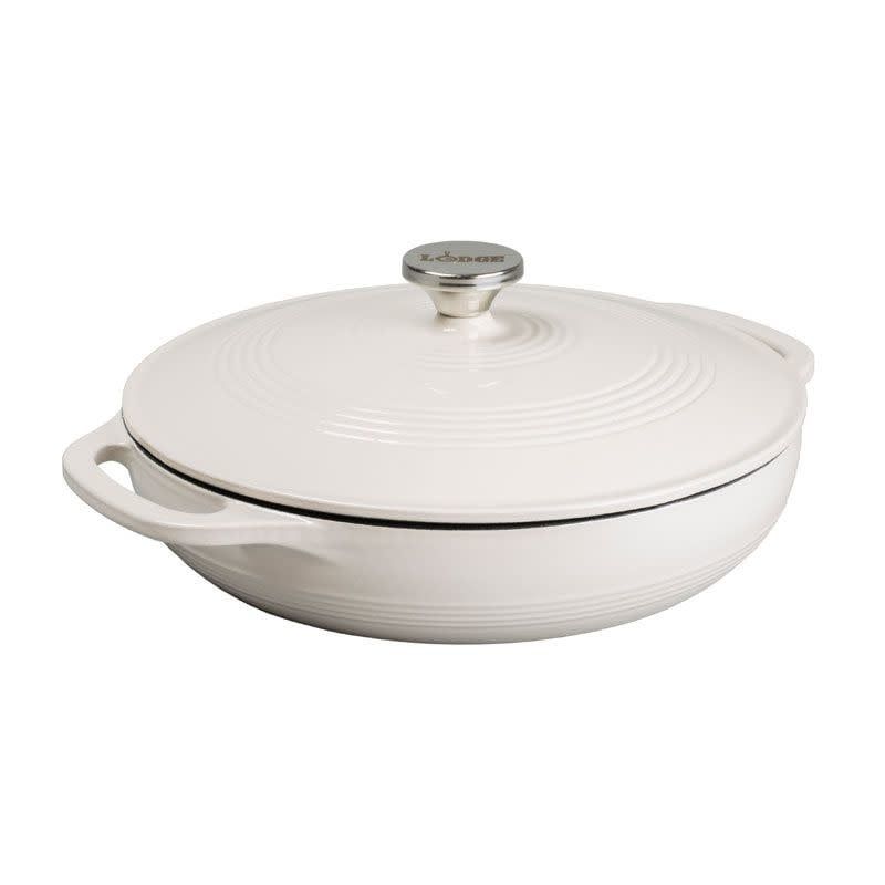 Lodge 3.6 quart Oyster White Braising Pan