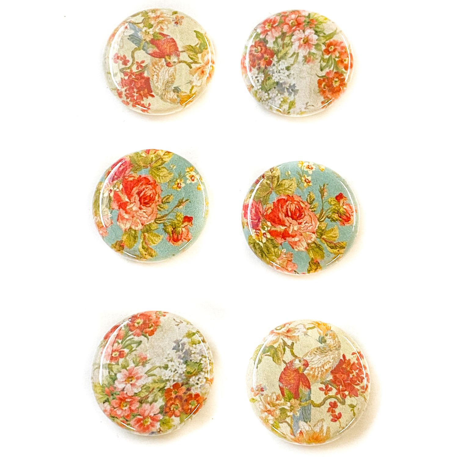 Vintage Flower Magnets