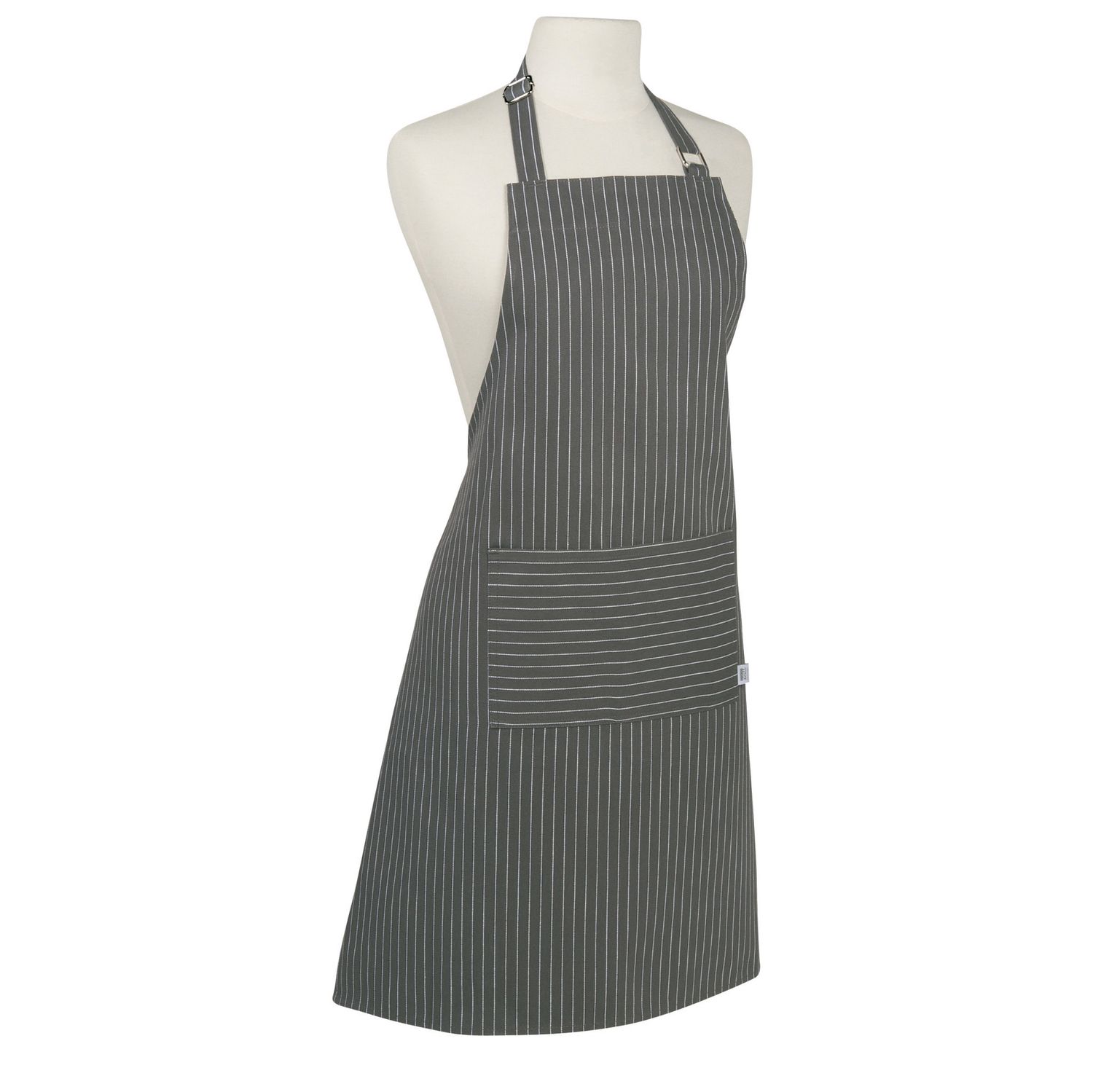 Grey Pinstripe Apron