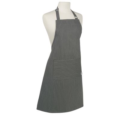 Grey Pinstripe Apron