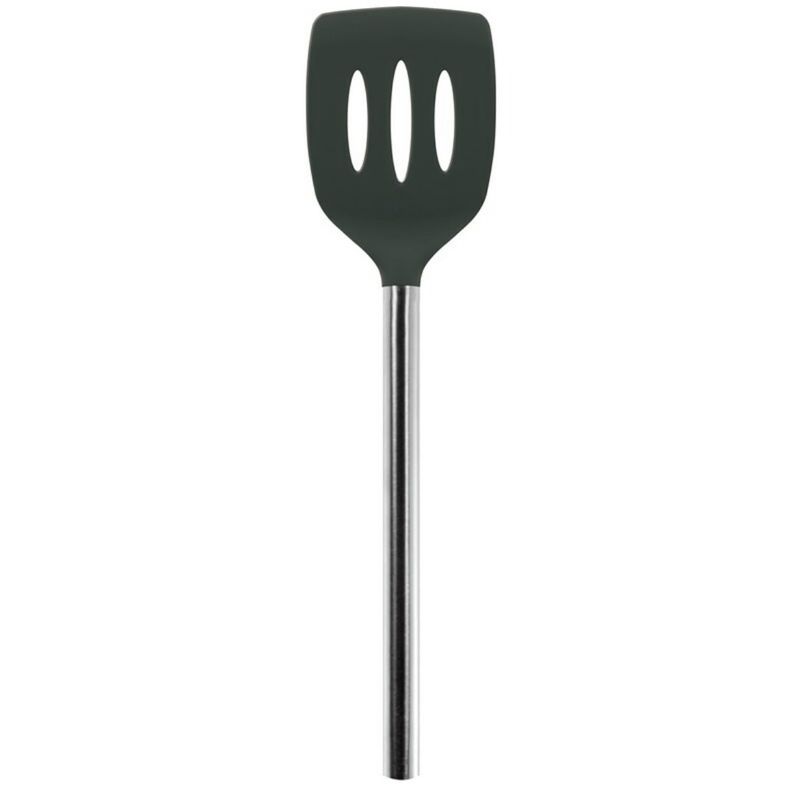 Tovolo Charcoal Grey Silicone Slotted Offset Turner/Spatula