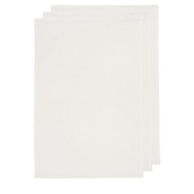 White Flour Sack Towels, set of 3