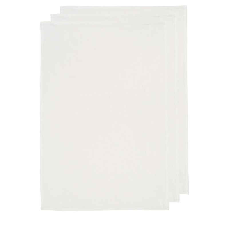 White Flour Sack Towels, set of 3