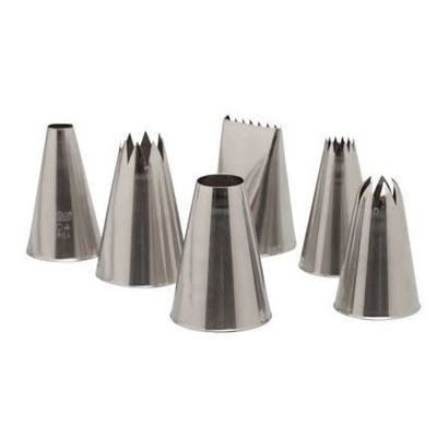 6 Piece Large Decorating Tip Set
