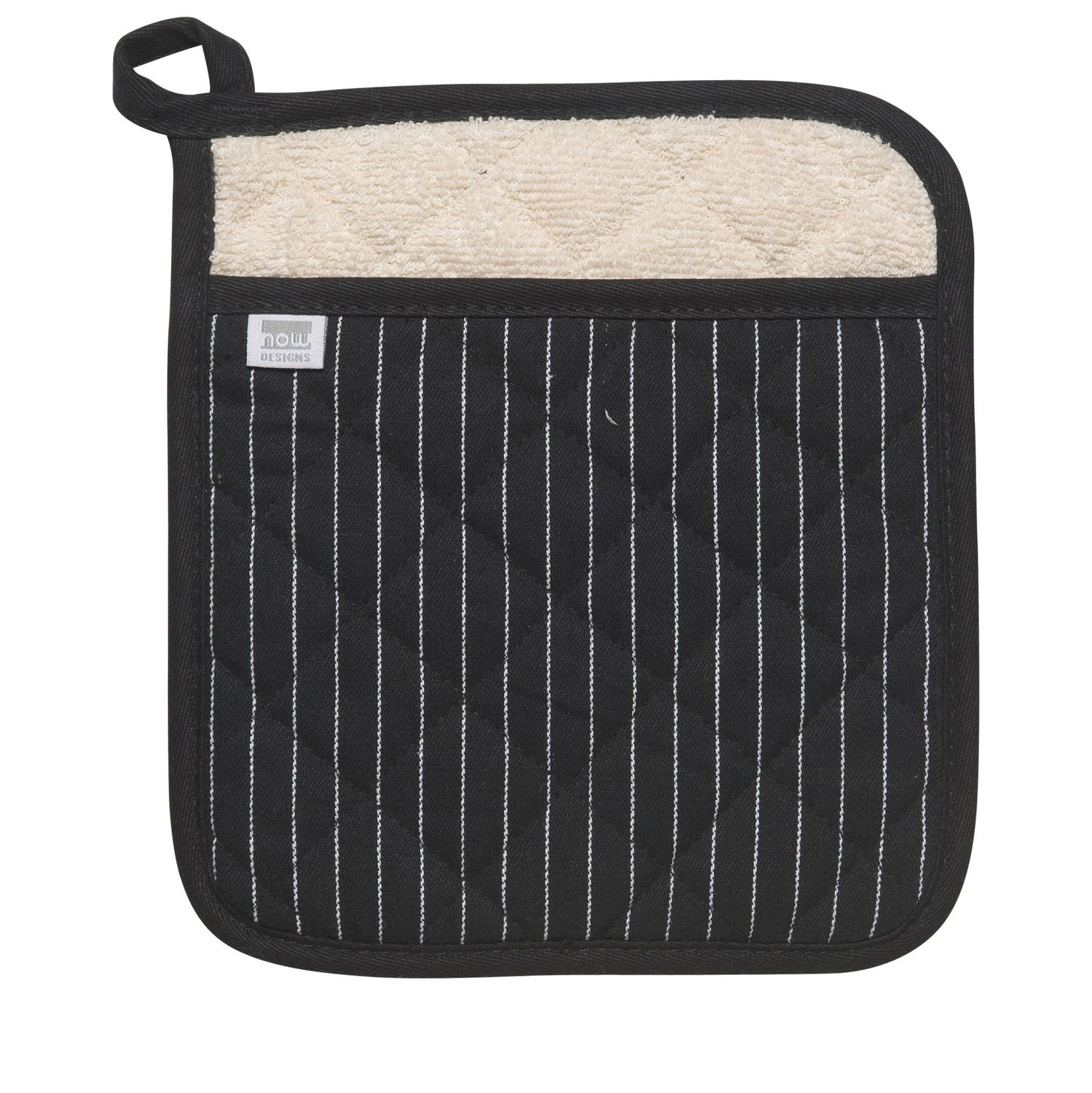 Black Pinstripe Potholder