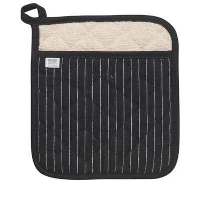 Black Pinstripe Potholder