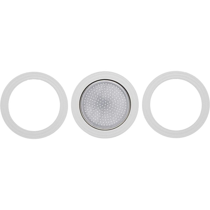 Bialetti 1 cup Espresso Maker Gasket with Filter Plate, set of 3