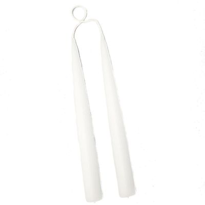9" White Candles, set of 2