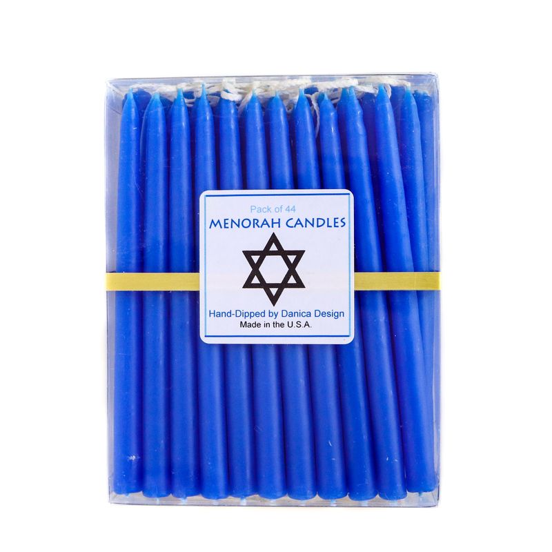 Cobalt Blue Hanukkah Candles, set of 44