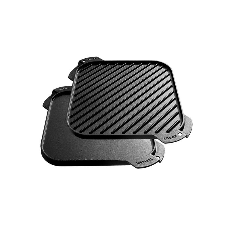 Lodge Single Burner Pre-Seasoned Cast Iron Reversible Griddle