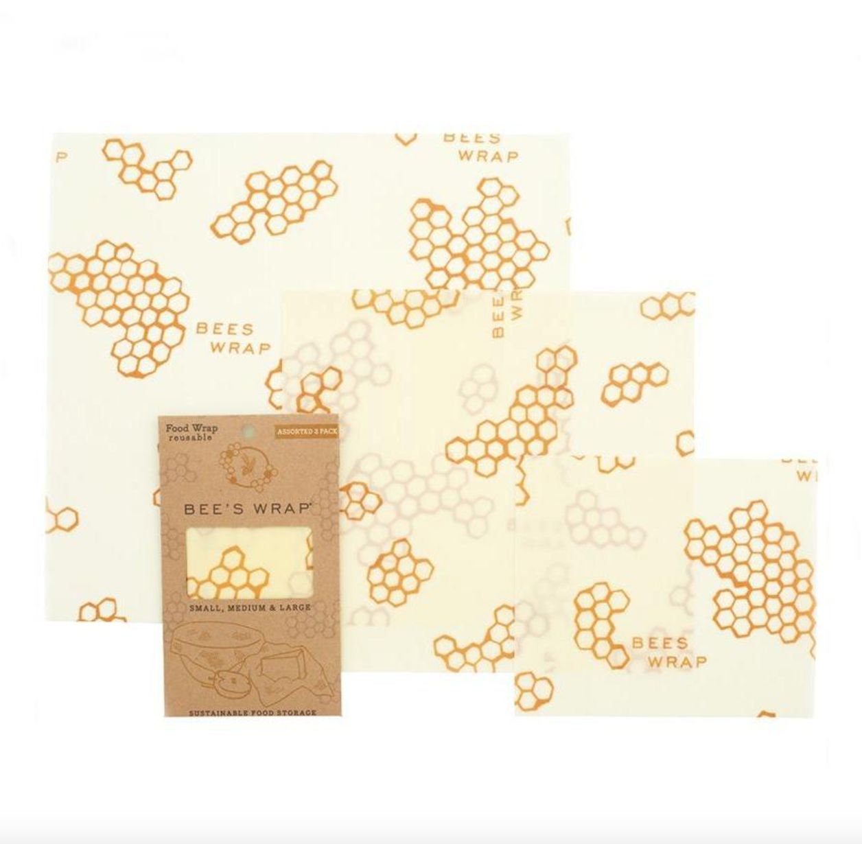 Beeswax Storage Wraps, set of 3