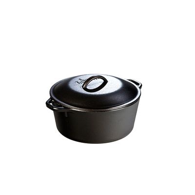 Lodge 5 quart Round Pre-Seasoned Cast Iron Dutch Oven