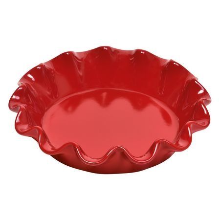 Emile Henry Burgundy Ruffled Pie Dish