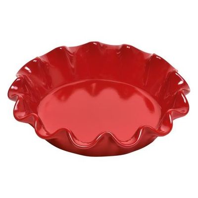 Emile Henry Burgundy Ruffled Pie Dish