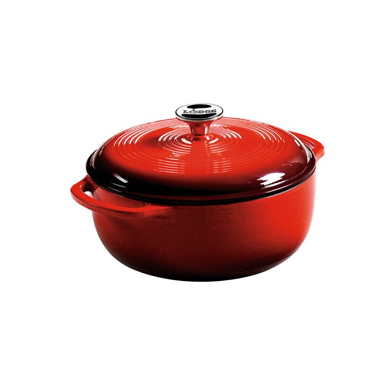 Lodge 4.5 quart Round Red Dutch Oven