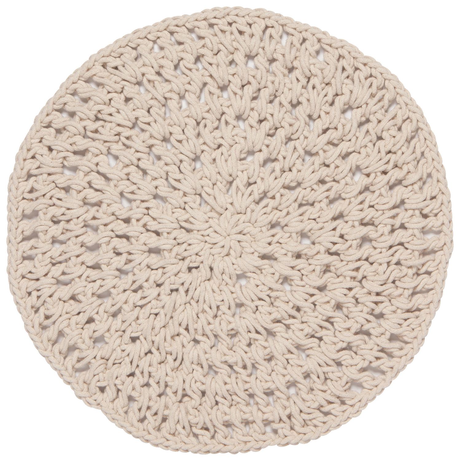Heavy Round Woven Natural Placemat