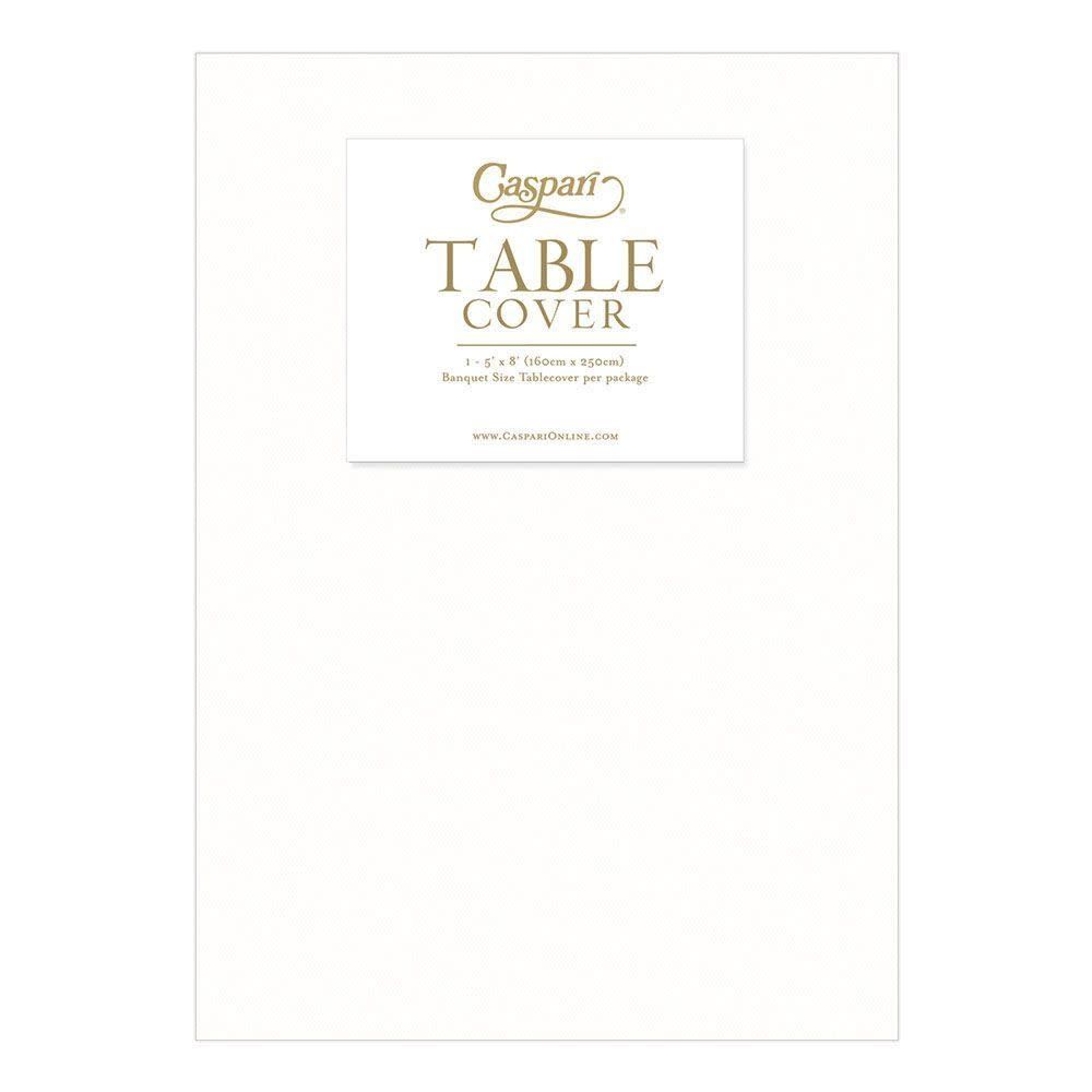 5x8' White Paper Tablecloth
