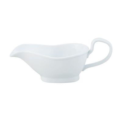 8oz White Ceramic Gravy Boat