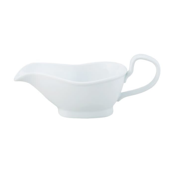 8oz White Ceramic Gravy Boat