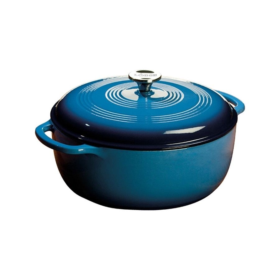 Lodge 7.5 quart Round Blue Dutch Oven