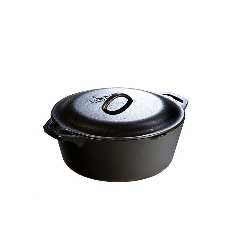 Lodge 7 quart Round Pre-Seasoned Cast Iron Dutch Oven