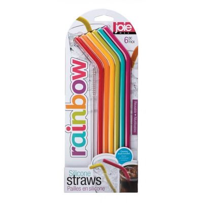 Silicone Straws, set of 6