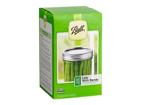 Ball Wide Mouth Canning Jar Lids with Bands, set of 12