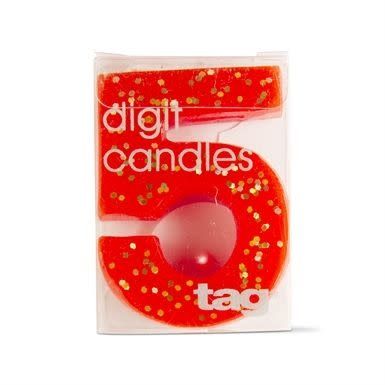 Number 5 Birthday Candle