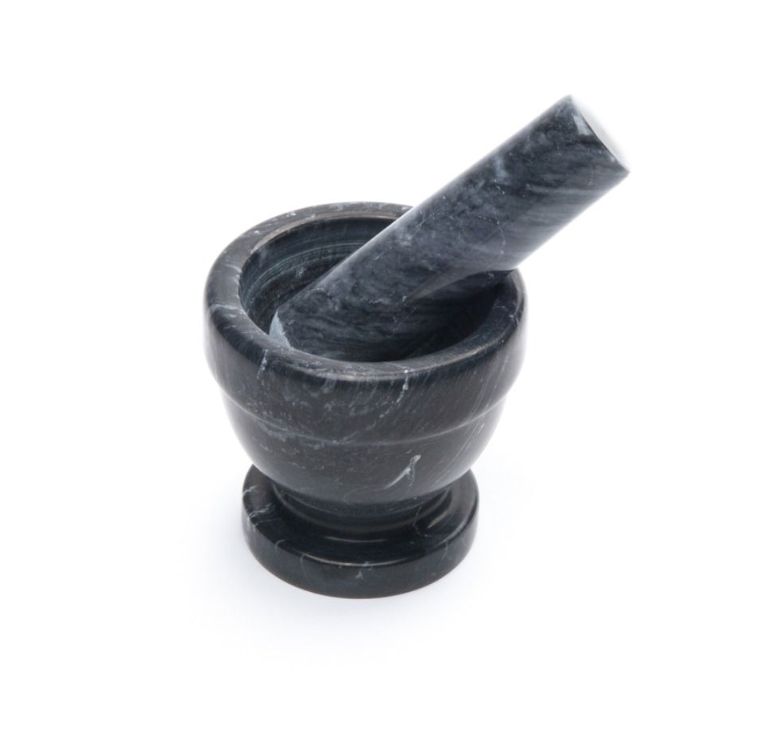 Mortar &amp; Pestle, Black Marble